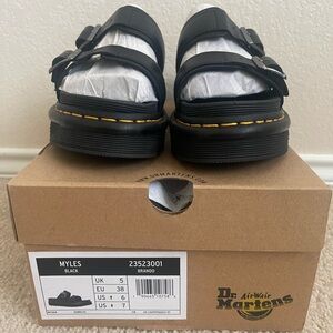 Dr. Martens Leather Buckled Slide Sandals